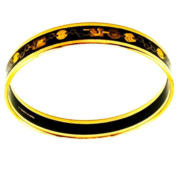 HERMES BANGLE BLACK GOLD - Picture 3 of 12